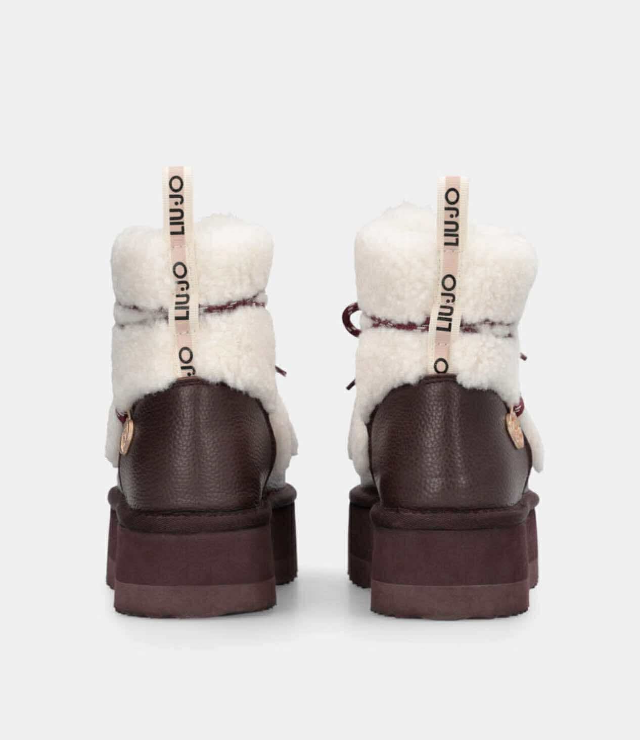 LJ08000 - (-30%) Liu Jo Warm Lace-up Ankle Boots - Image 4