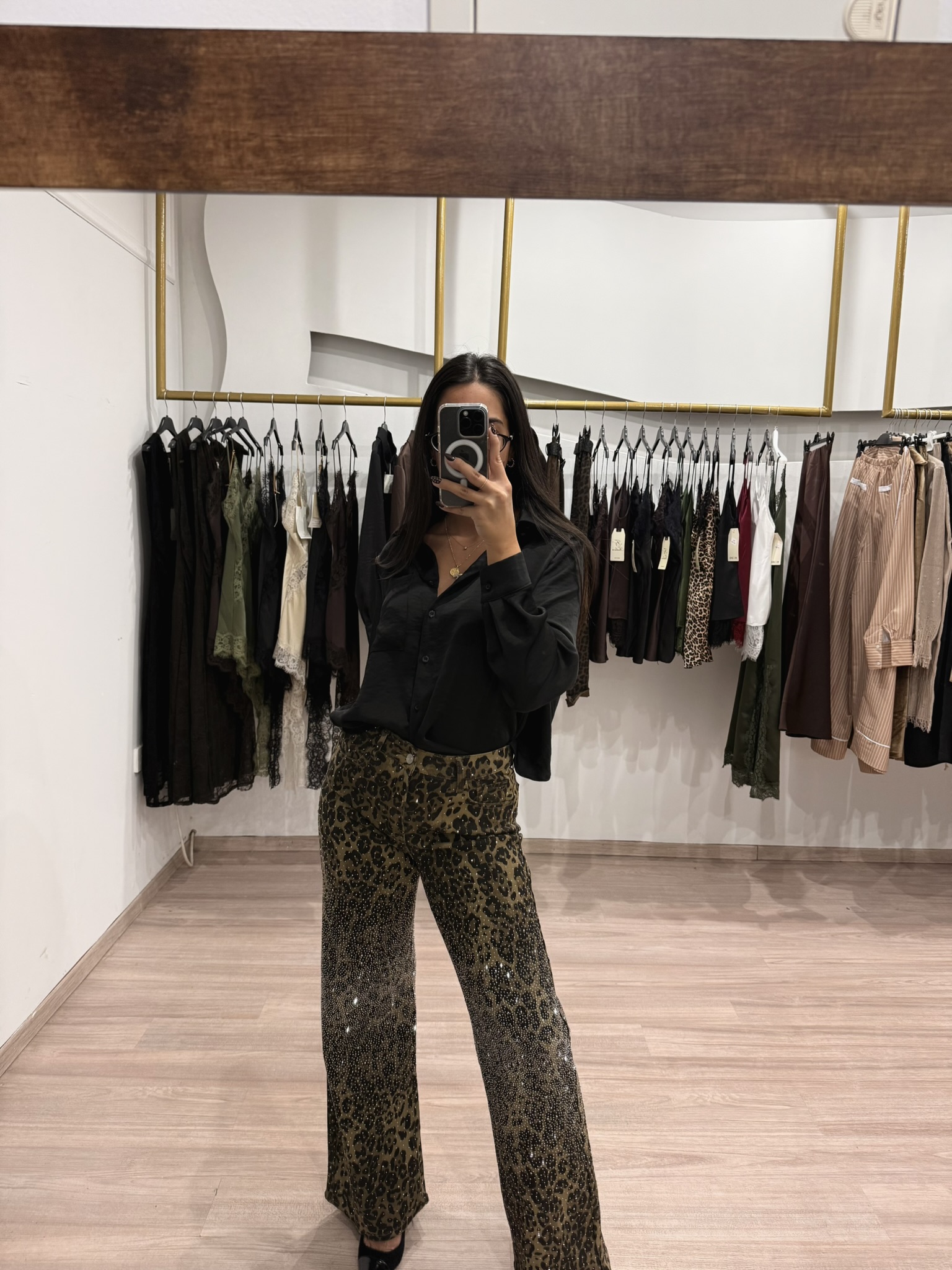 5174 - Leopard Rhinestone Jeans - Image 2