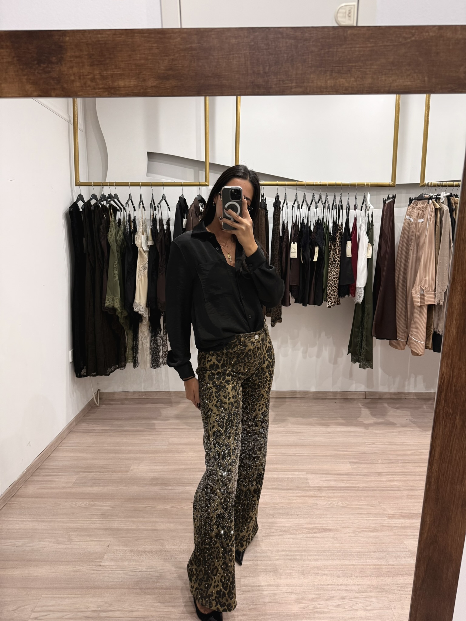 5174 - Leopard Rhinestone Jeans - Image 3