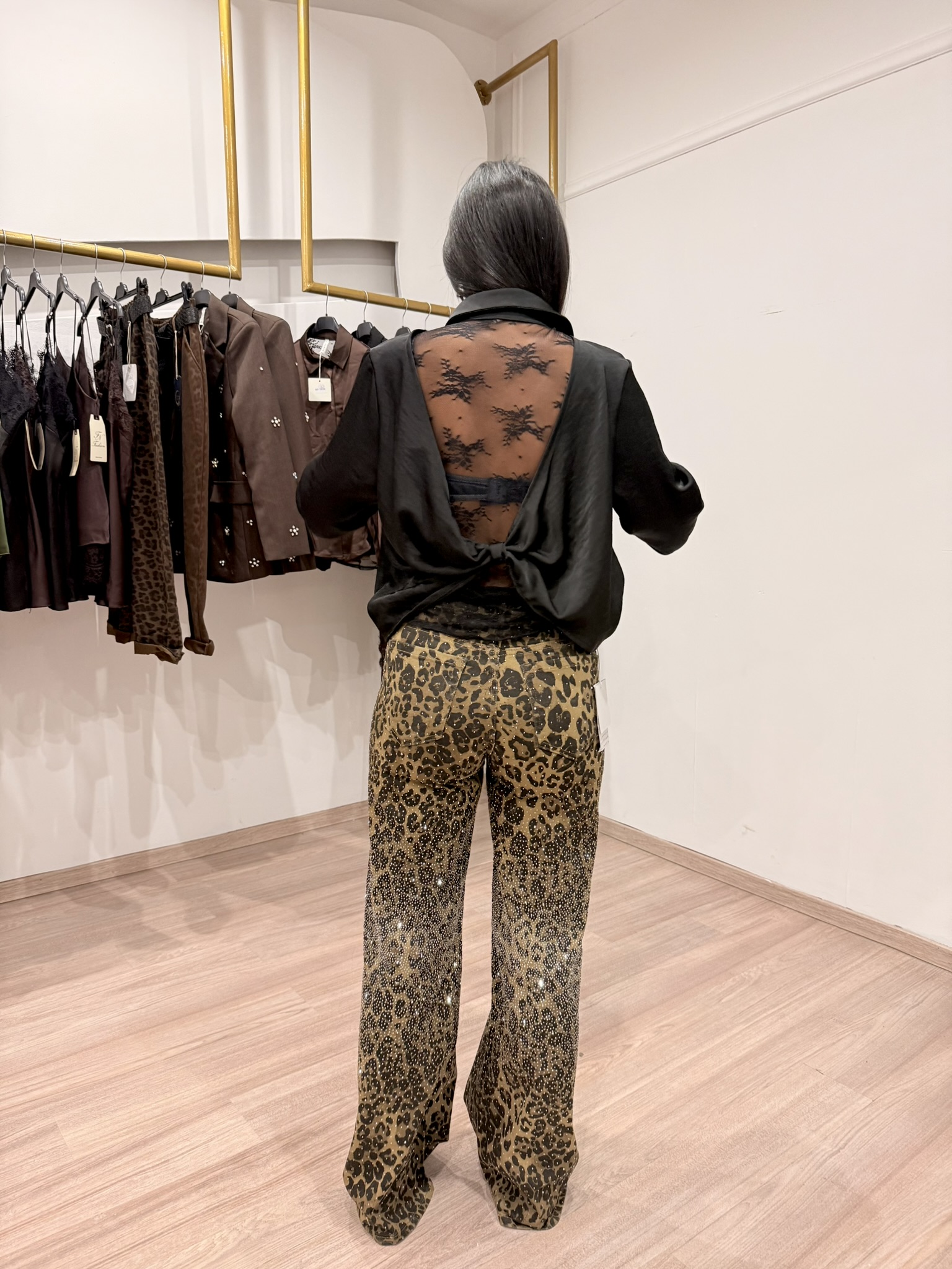 5174 - Leopard Rhinestone Jeans - Image 8