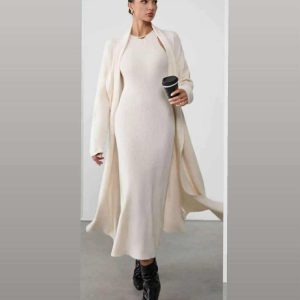 3802 - Set Knit Dress & Cardigan (3 colours)