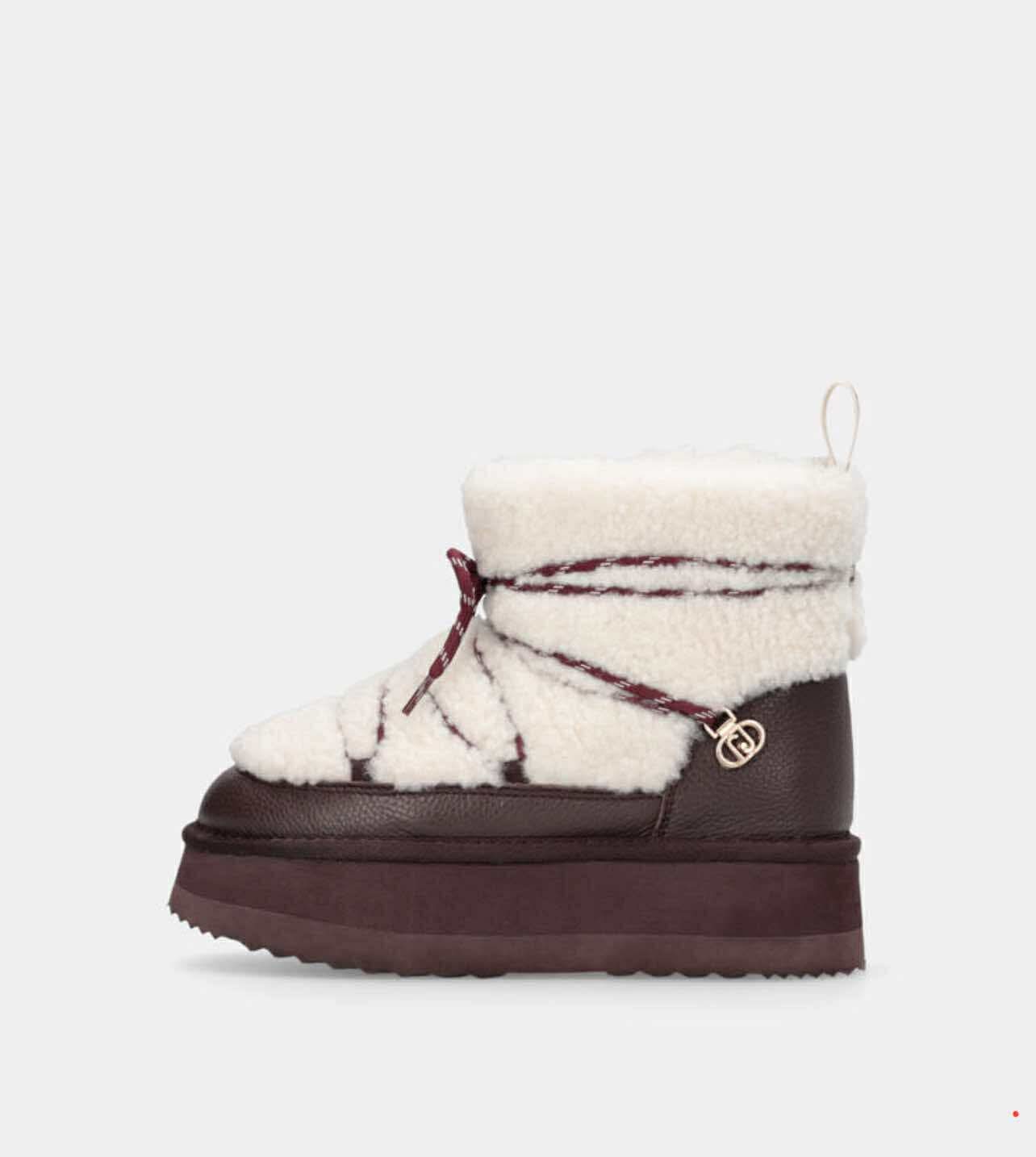 LJ08000 - (-30%) Liu Jo Warm Lace-up Ankle Boots - Image 5