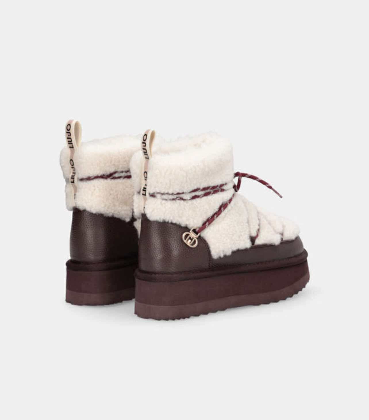 LJ08000 - (-30%) Liu Jo Warm Lace-up Ankle Boots - Image 2