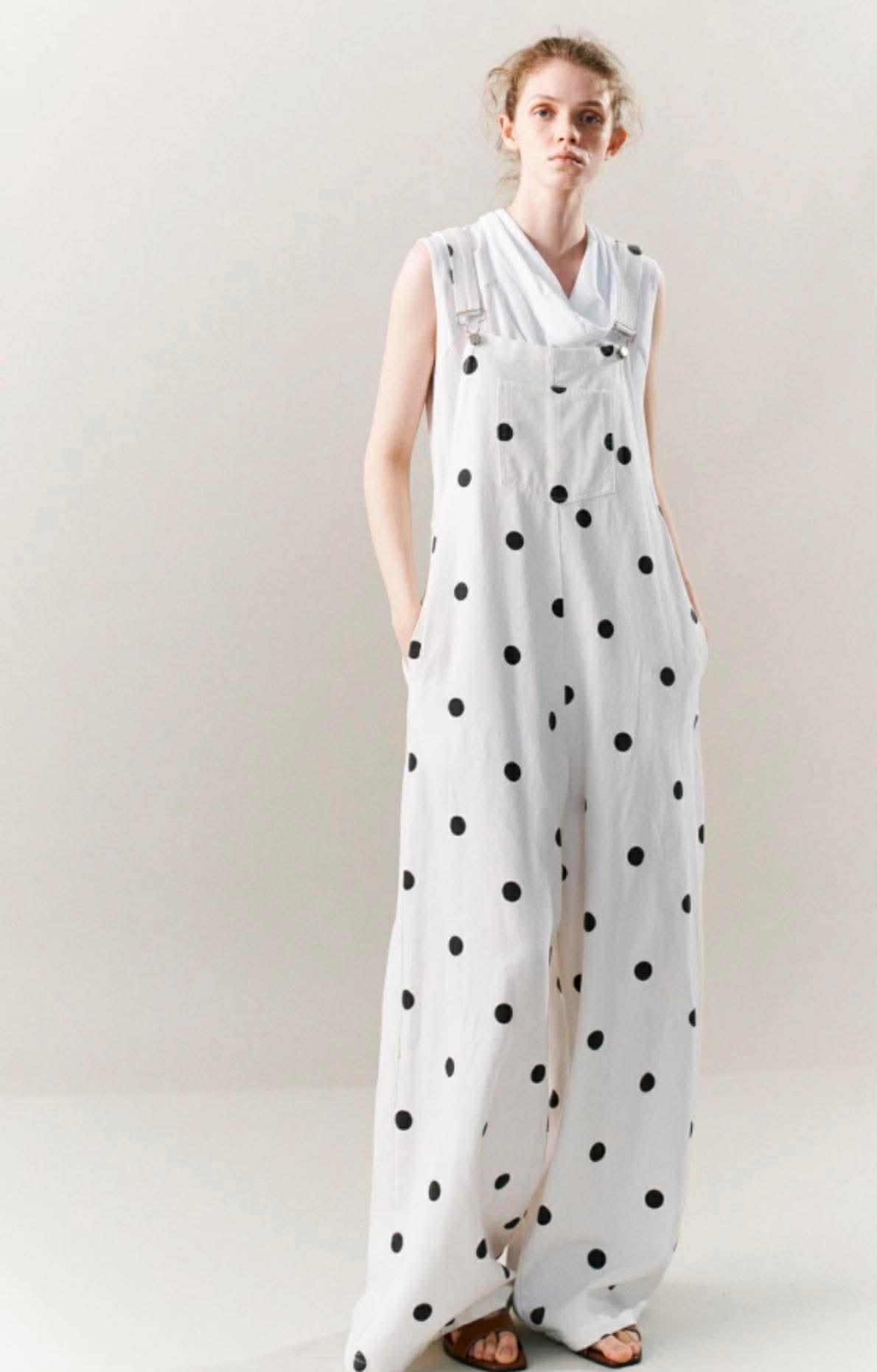 0363 - Lumina Polka Dot Print Salopette