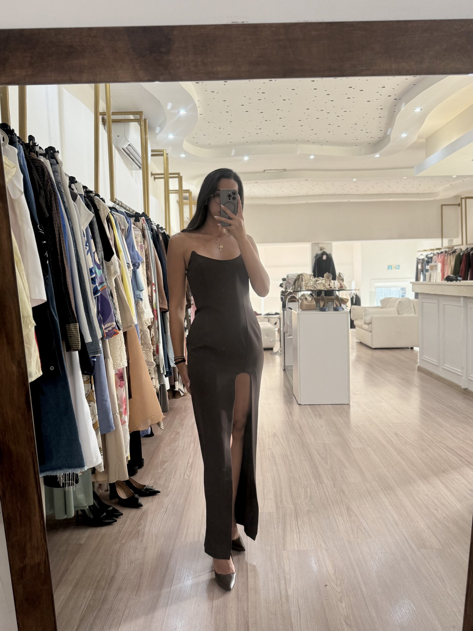 S0028 - dark brown dress - Image 2